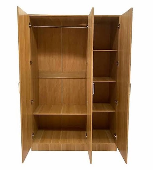 3-Door Storage Wooden Wardrobe
